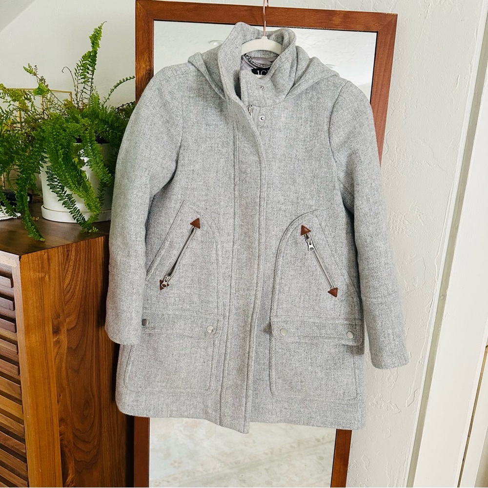 ☀️SATURDAY SALE☀️ J.Crew Grey Hooded Coat